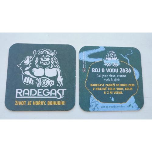 Оригинальный  костер (бирдекели) известного чешского пивного бренда Radegast (Радегаст).