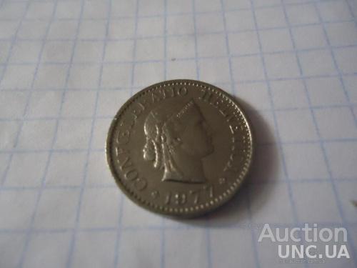 10 рапенів Швейцария Helvetia 1977 Швейцарський монета Швейцарских ...