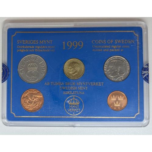 Річний офіційний набір монет Швеції 1989 року (Sverige Myntset)