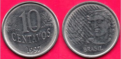 Бразилия, 10 центавос, 1997 г.