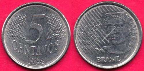 Бразилия, 5 центавос, 1994 г.