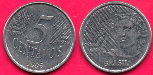 Бразилия, 5 центавос, 1995 г.