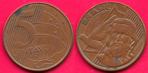 Бразилия, 5 центавос, 2006 г.