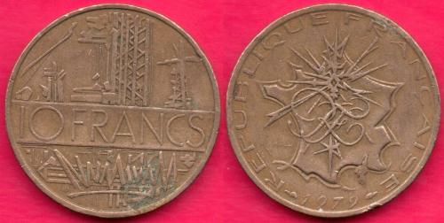 Франция, 10 франков, 1979 г.