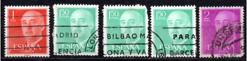 Испания, 1955-56 гг., подборка марок