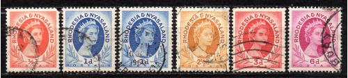 Родезия и Ньясаленд, 1954 г., подборка марок
