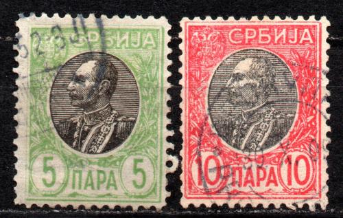 Сербия, 1905 г., подборка марок