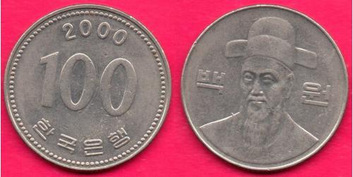 Южная Корея, 100 вон, 2000 г.