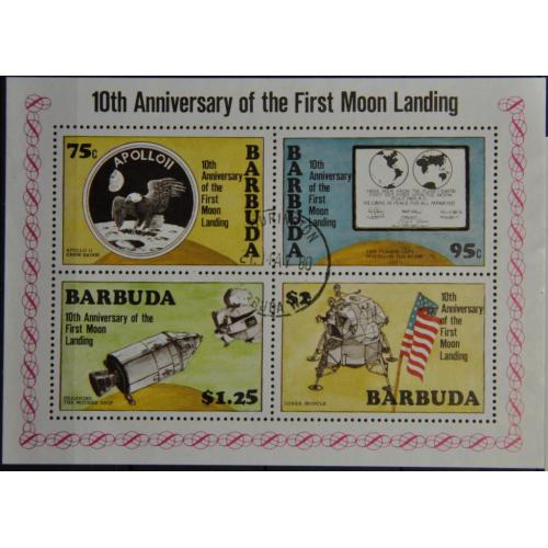 Барбуда Космос Аполло-11 1980