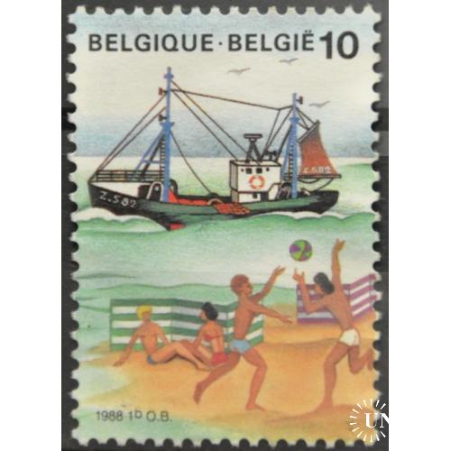 Бельгия Морской транспорт 1988 Без клея
