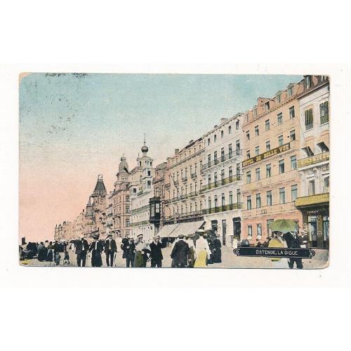 Бельгия Отель в Остенде ПК п/п 1910-е