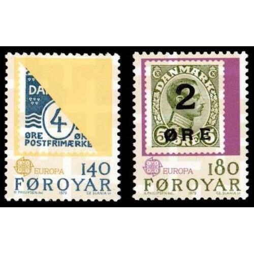 Фарерские острова Марка на марке Почта и телекоммуникации Европа СЕПТ 1979