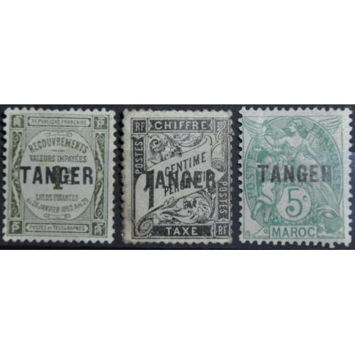 Французские колонии Марокко Надпечатка "Танжер" 1918-1924