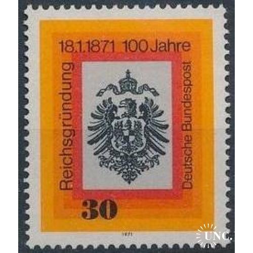 ФРГ 100 лет германскому гербу Геральдика 1971