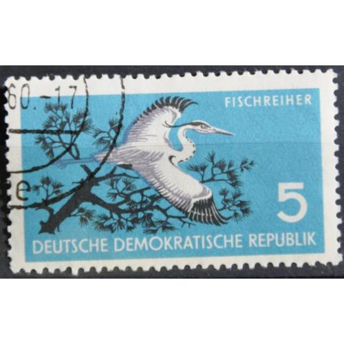 ГДР Фауна Птицы Цапля 1959