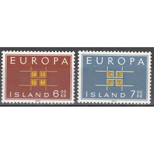 Иcландия Европа СЕПТ 1963