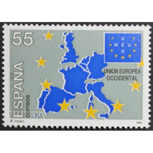 Испания ЕС Европейский Союз Карта 1994