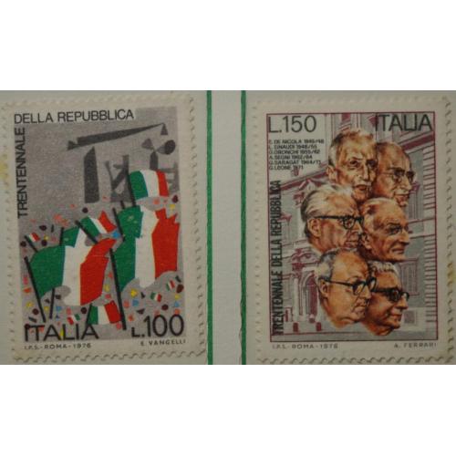 Италия 30-летие итальянской республики 1976 MNH