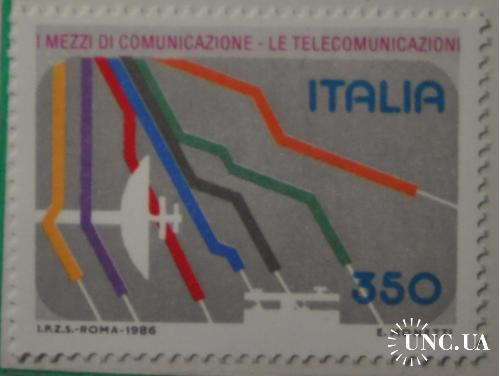 Италия Телекоммуникации Связь Космос Радио 1986 MNH