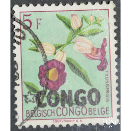 Конго Бельгийский Флора Надпечатка 1960