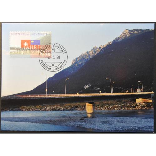 Лихтенштейн Картмаксимум Флаг Горы Мост 1998