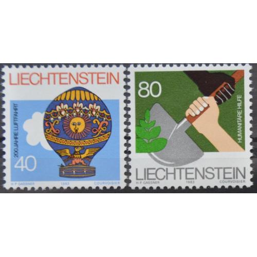 Лихтенштейн Воздушный Шар Защита природы 1983