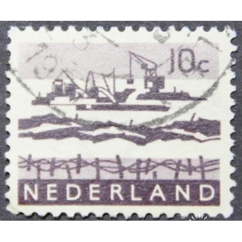 Нидерланды Дамба Транспорт Флот Кран 1963