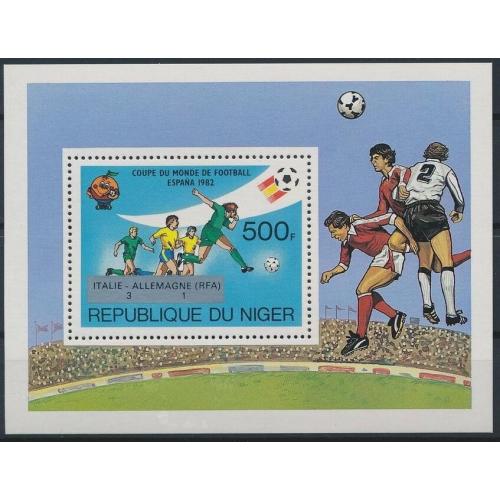 Нигер Футбол Испания 1982 Надпечатка