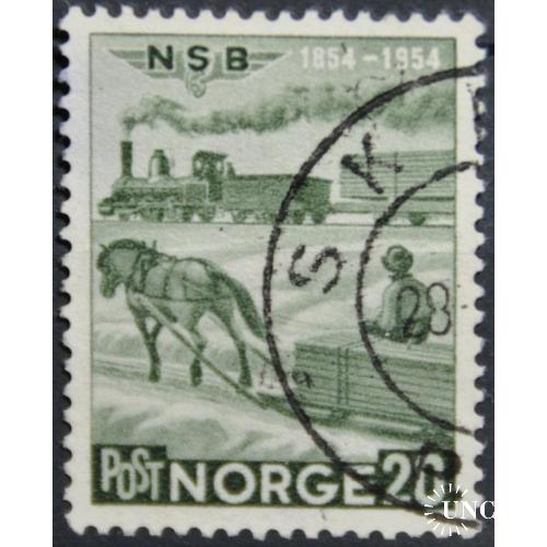 Норвегия ЖД Транспорт 100 лет Норвежской железной дороге 1954