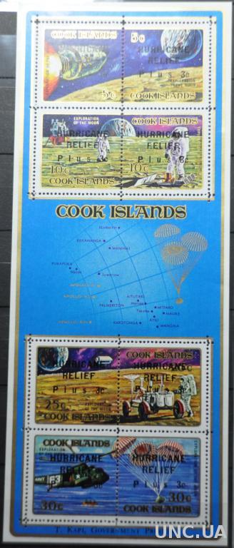 Острова Кука Космос Аполло-15 1972 Надпечатка
