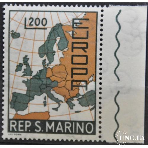 Сан-Марино Карта Европа СЕПТ 1967