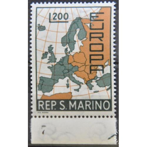 Сан-Марино Карта Европа СЕПТ 1967