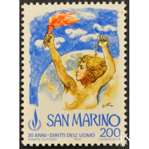 Сан-Марино Права Человека карта Ню 1978