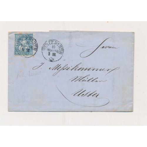 Швейцария Письмо Sc.44 10c. 1866