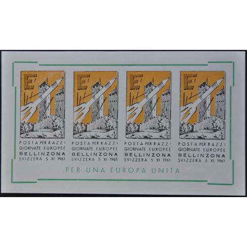 Швейцария Ракетная почта 1961