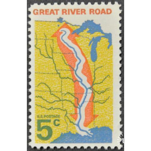 США Река Карта Sc.1319 1966