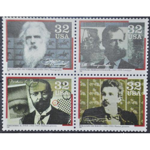 США Sc.3061-64 MNH Фото Кино 1996