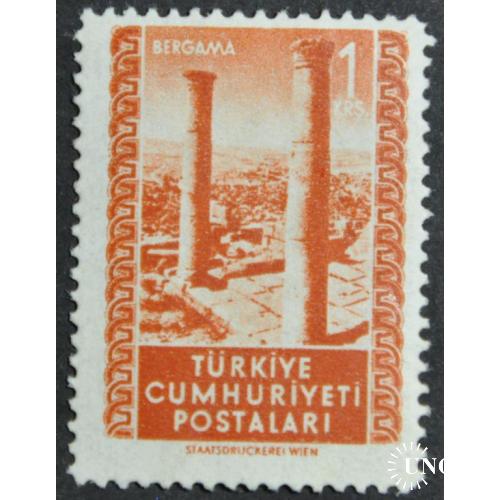 Турция Архитектура Руины античного города Пергам 1952