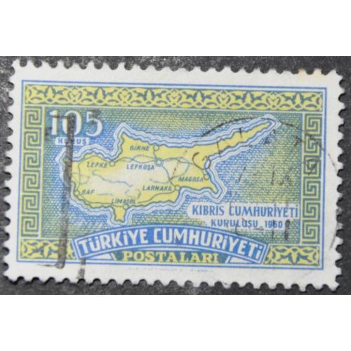 Турция  Карта Кипра 1960