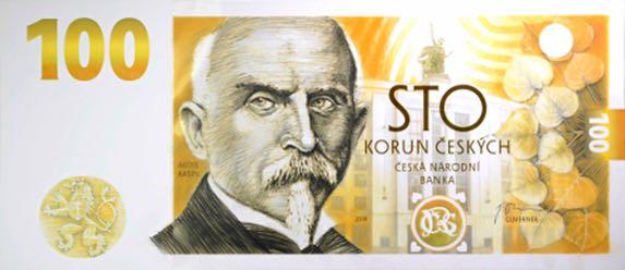 В Чехии выпустили памятную банкноту номиналом 100 крон