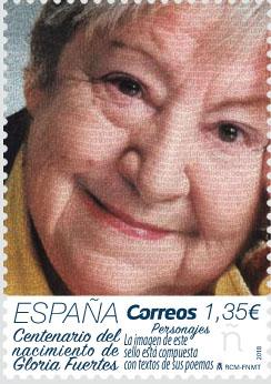 ​В Испании выпущена марка в честь поэтессы Глории Фуэртес