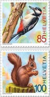 ​В Швейцарии выпущены марки с изображением исчезающих животных