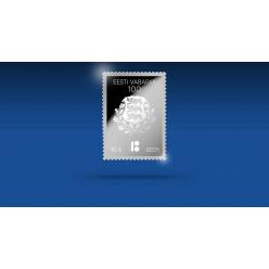 ​Почтовая служба Эстонии Omniva продемонстрировала уникальную марку из серебра