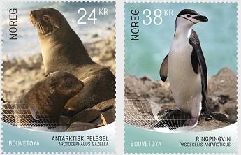 ​Норвегия выпустила почтовые марки в честь острова Буве