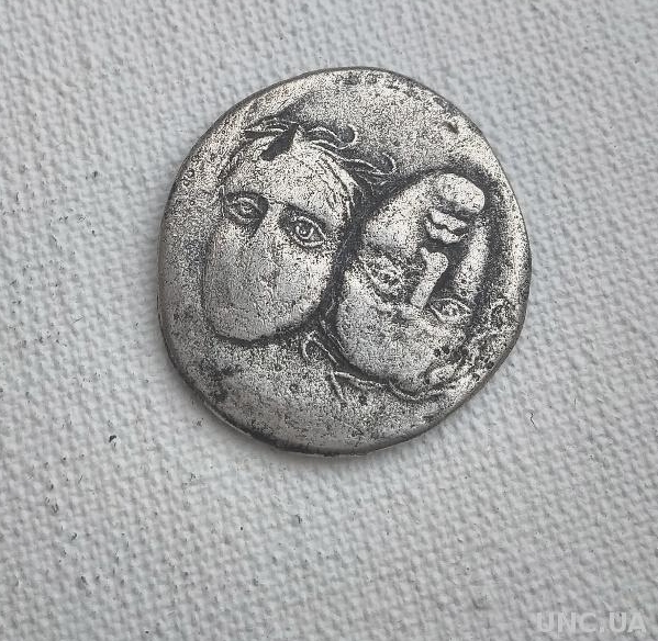 Серебряная монета античного города Истрия
